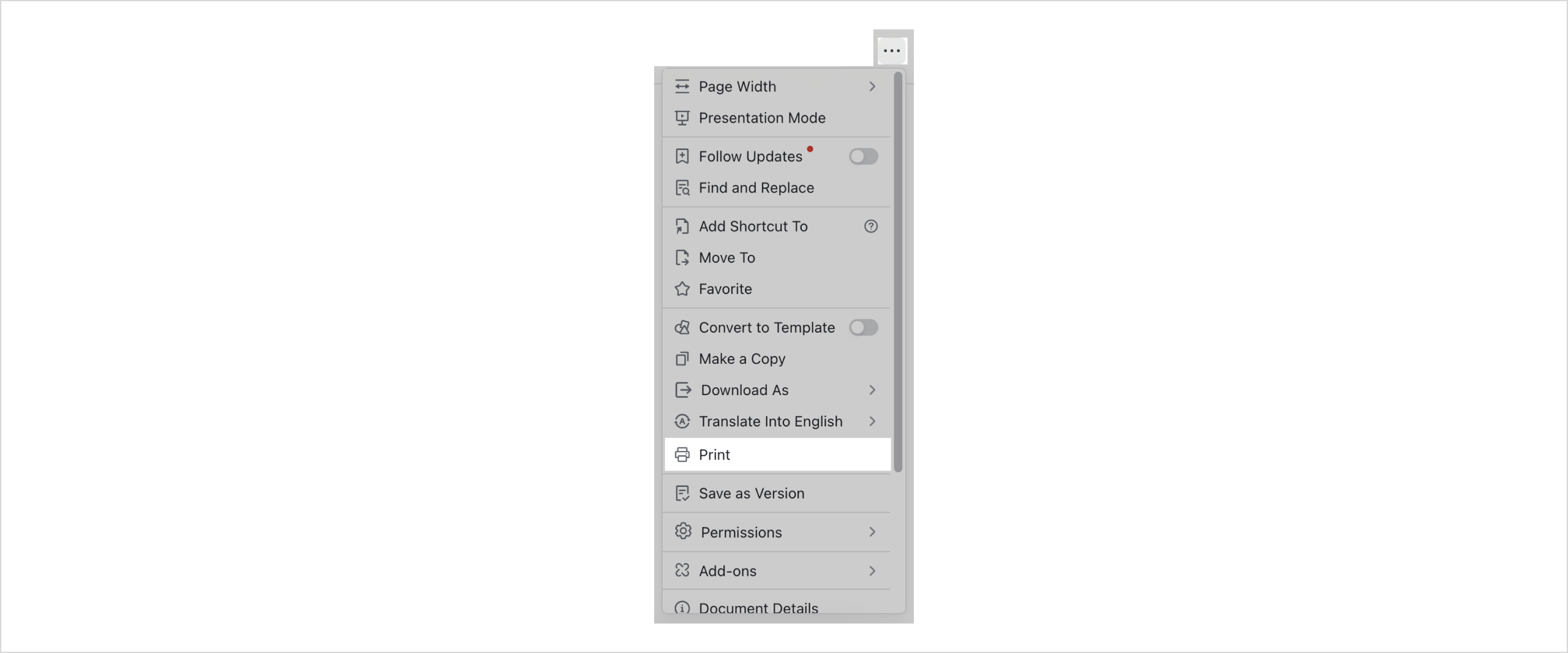 Copy, print, or download documents