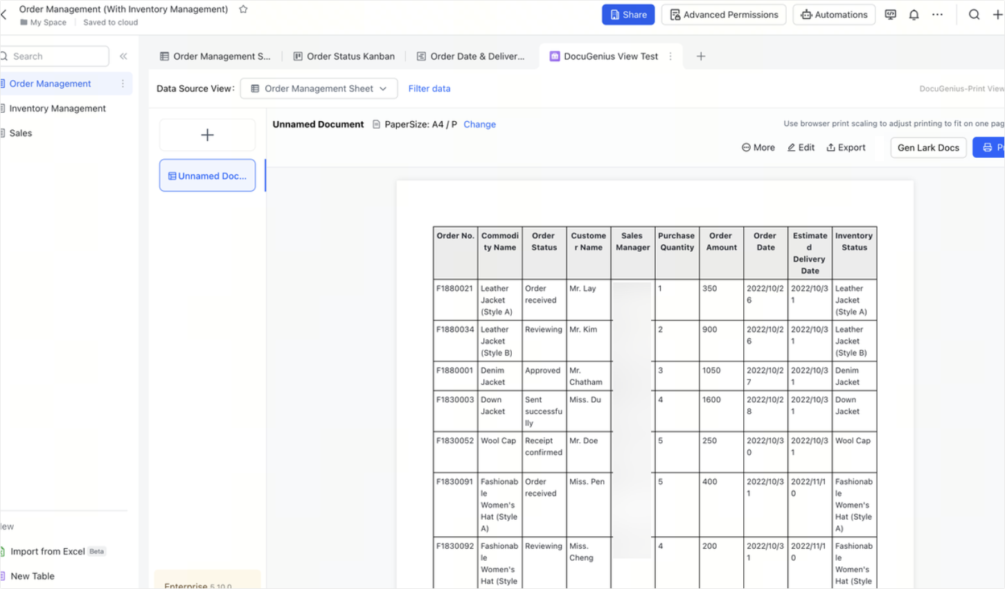 Automatically typeset and print with DocuGenius