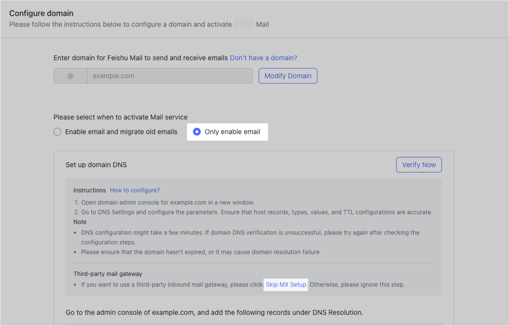 Admin | Set up an inbound email gateway
