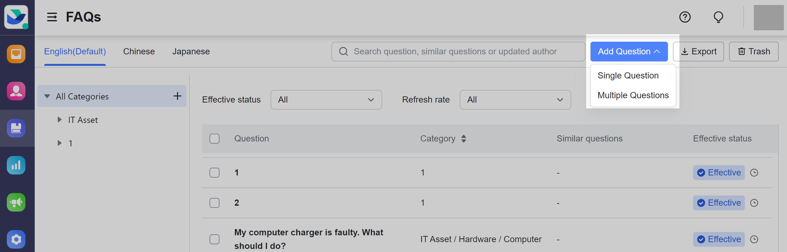Add images and links to help desk welcome messages and FAQs