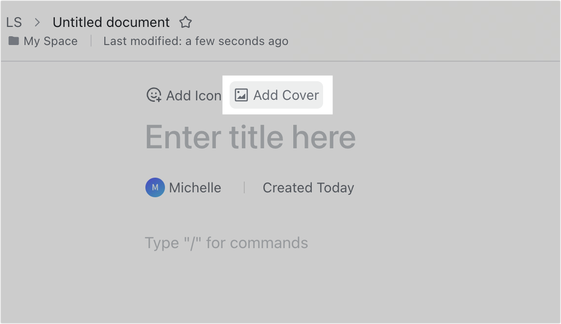 Add and edit covers in Docs
