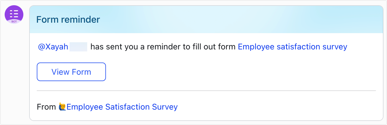 Use the notification function in Feishu Forms